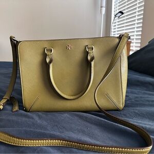 Tory Burch Green Crossbody Bag with Gold Hardware